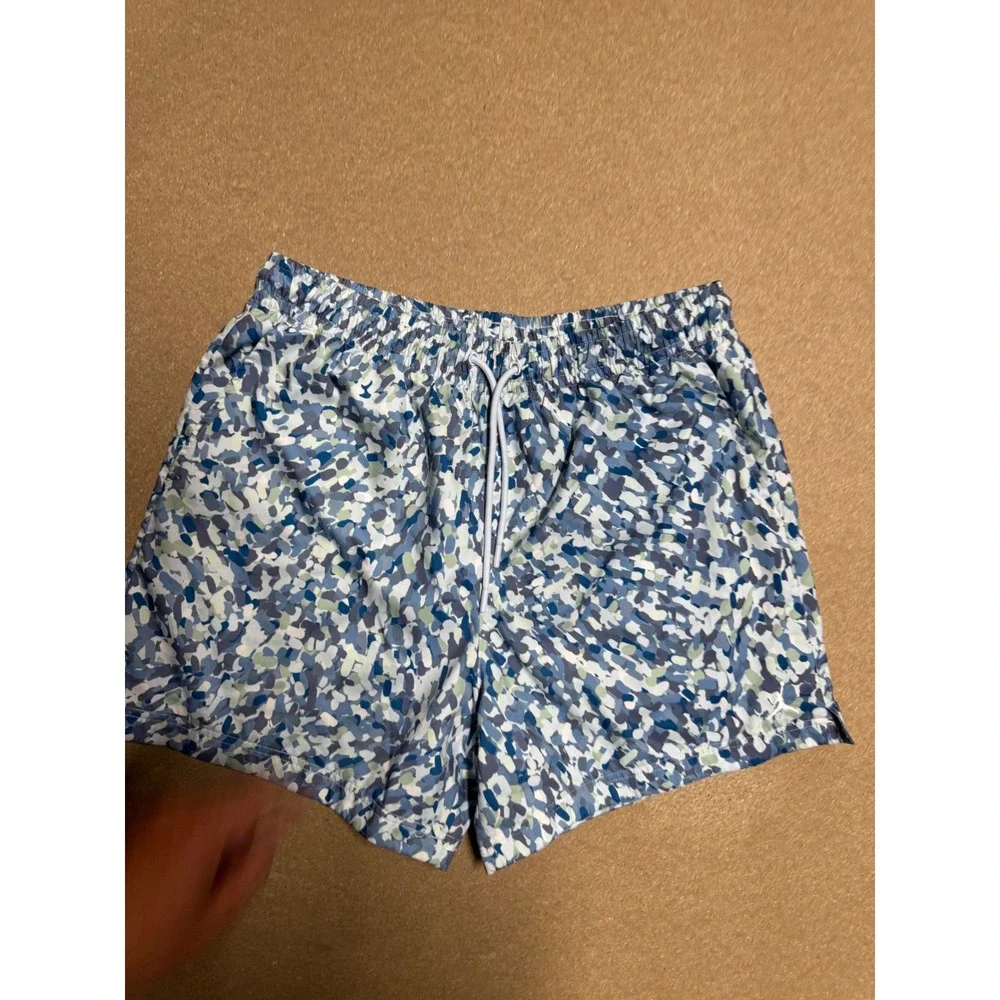 Nike Jordan Men's Size XL All Over Print‎ Mesh Lined Athletic Shorts Blue Green